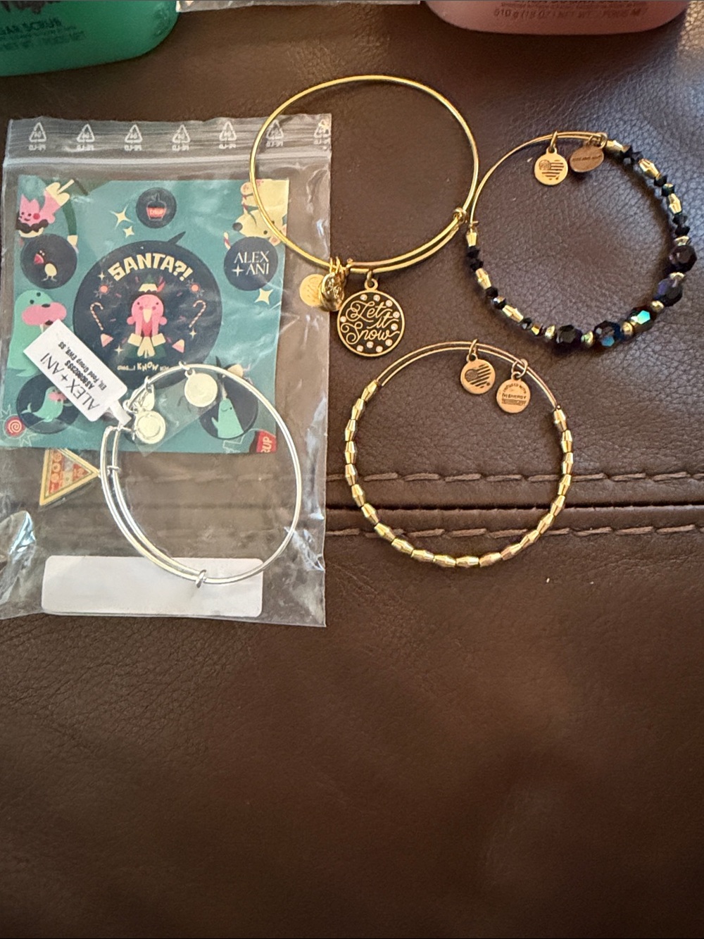 Christmas themed Alex and Ani bracelets